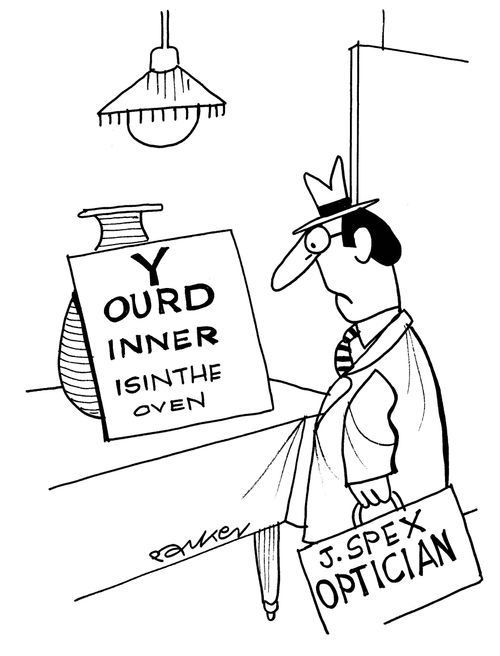 Your Dinner Is In The Oven - Left as Eye Chart.