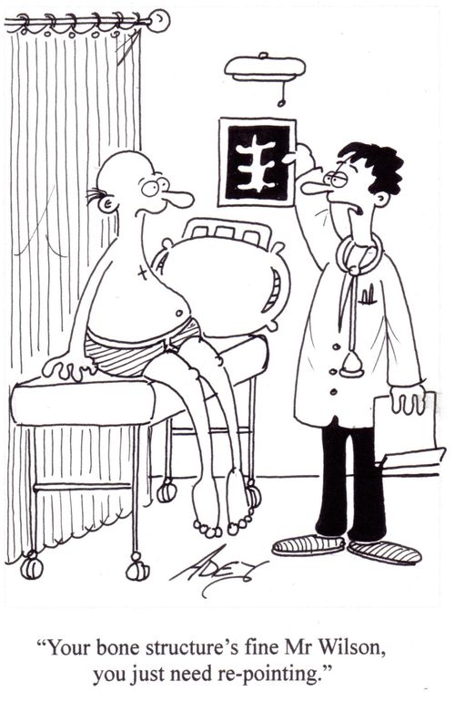 'Your bone structure's fine Mr Wilson, you just need re-pointing.'