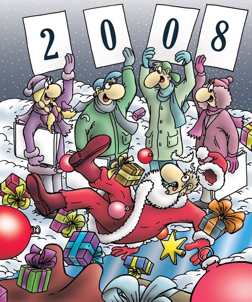 Santa on ice.