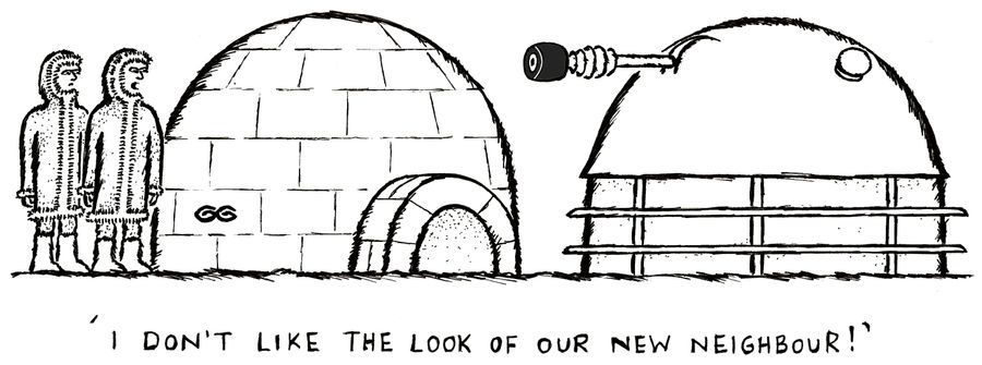'I don't like the look of our new neighbour!'