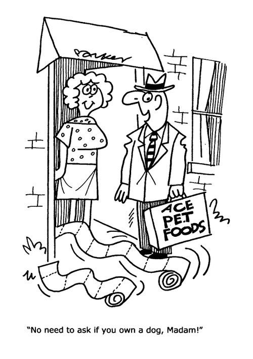 'No need to ask if you own a dog,Madam?'