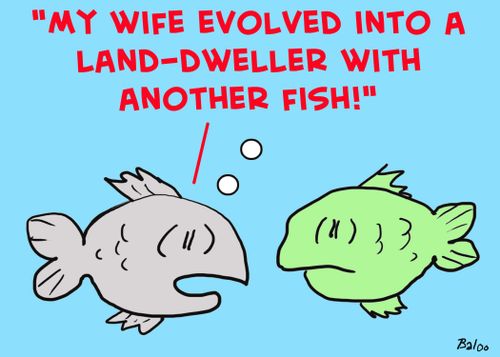 'My wife evolved into a land-dweller with another fish!'
