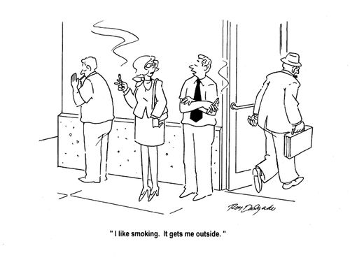 'I like smoking. It gets me outside.'