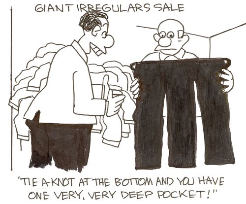 Giant Irregulars Dale: 'Tie a knot at the bottom and you have one very, very deep pocket!'