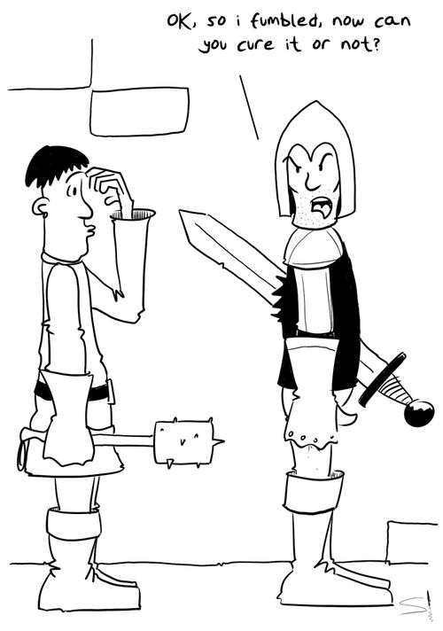 'OK, so I fumbled. Now can you cure it or not?'