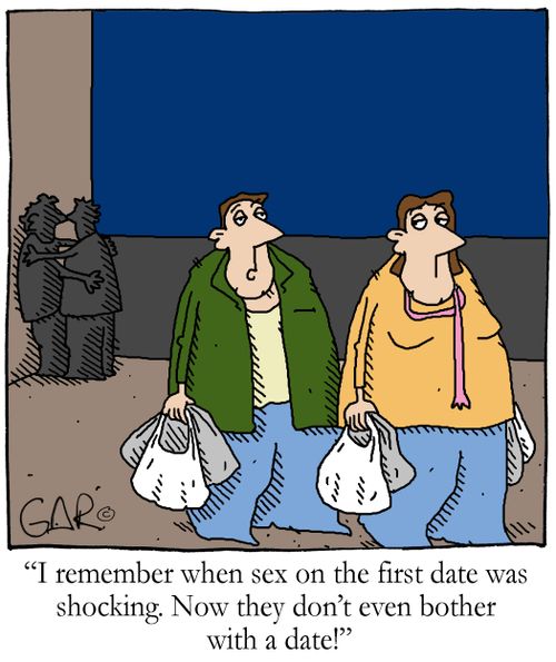 'I remember when sex on the first date was shocking. Now they don't even bother with a date!'