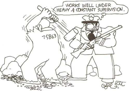'Works well under heavy & constant supervision.'
