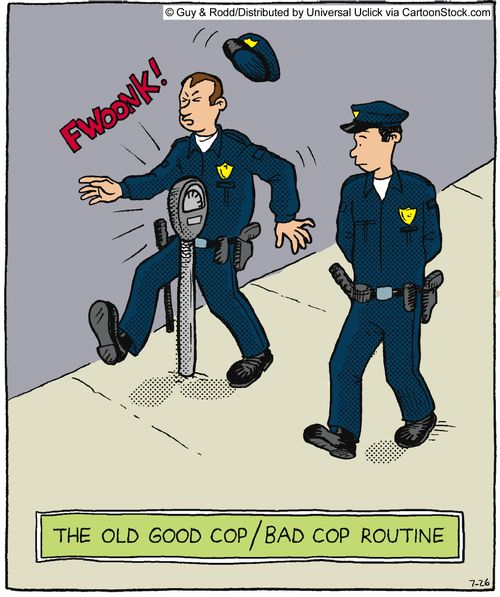 The Old Good Cop/Bad Cop Routine.