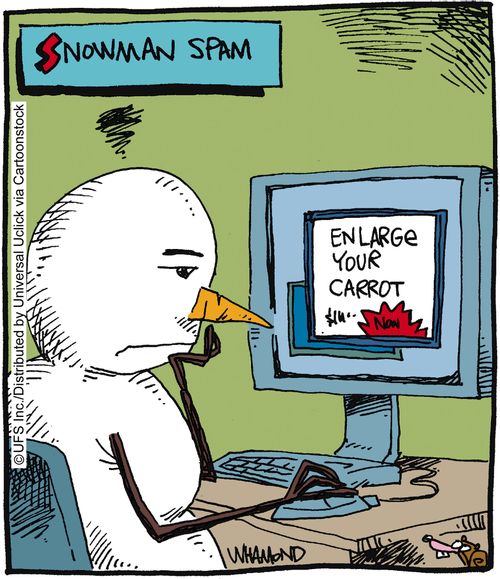 Snowman spam.
