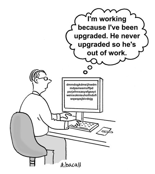'I'm working because I've been upgraded. He never upgraded so he's out of work.'