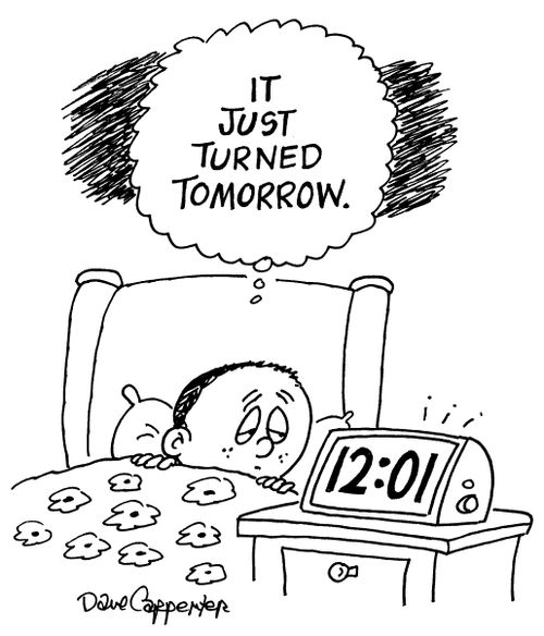 'It just turned tomorrow.'