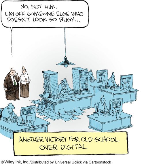 Another victory for old school over digital.