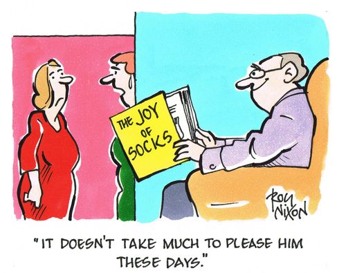 'It doesn't take much to please him these days.'