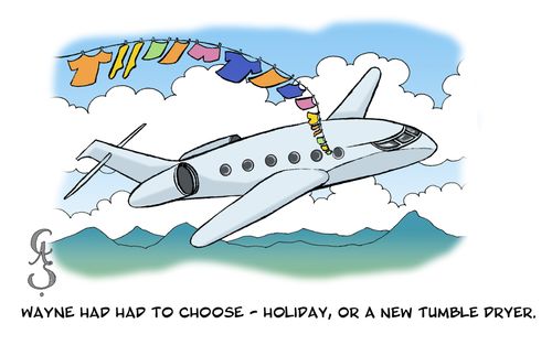 Wayne had had to choose - holiday, or a new tumble dryer.