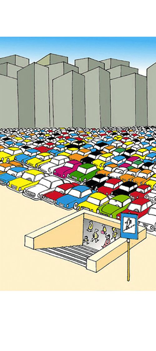 Under the car park.