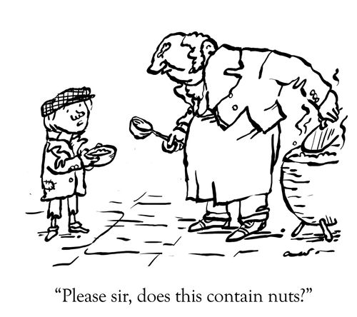 'Please sir, does this contain nuts?'