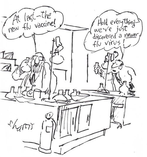 'Hold everything - we just discovered a newer flu virus.'