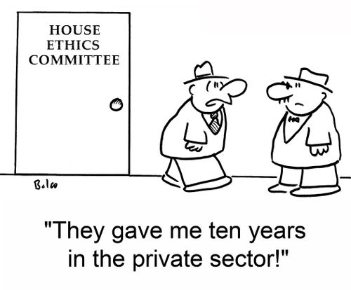 'They gave me ten years in the private sector!'