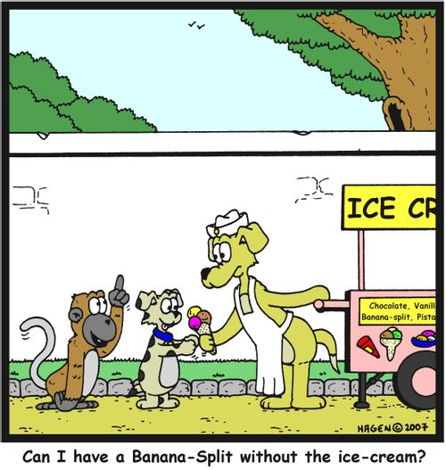 'Can I have a Banana-Split' without the ice-cream?'