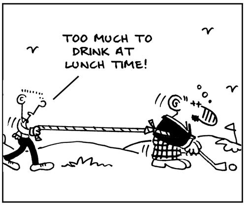 'Too much drink at lunch time!'