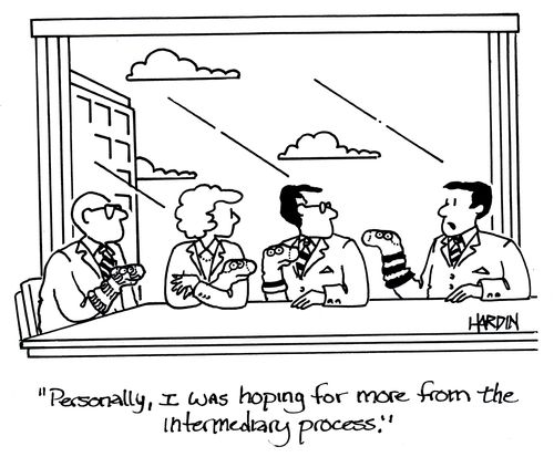 Personally, I was hoping for more from the intermediary process.'