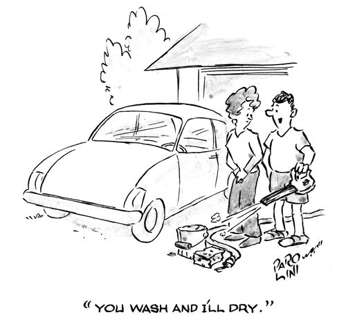 'You wash and I'll dry.'