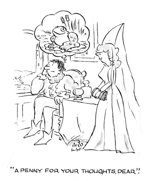 'A penny for your thoughts, dear.'