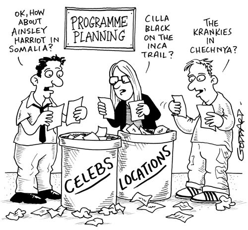 TV programme planning - lucky dip.