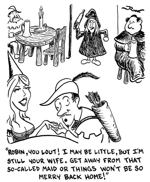...Get away from that so-called maid or things won't be so merry back home!