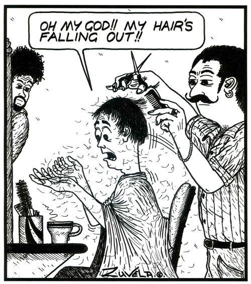 'Oh my God!! My hair's falling out!!'