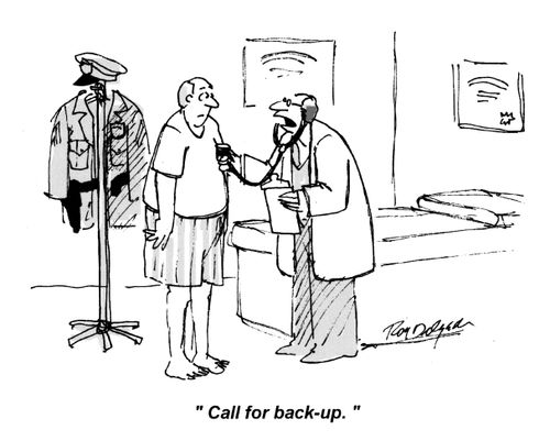 'Call for back-up.'
