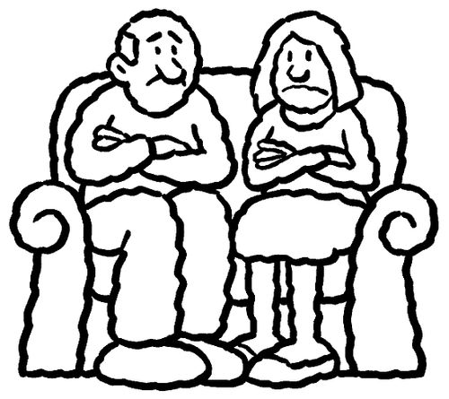 Bored couple.