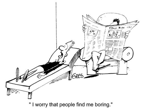 "I worry that some people find me boring"