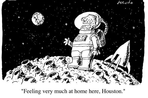 "Feeling very much at home here, Houston."