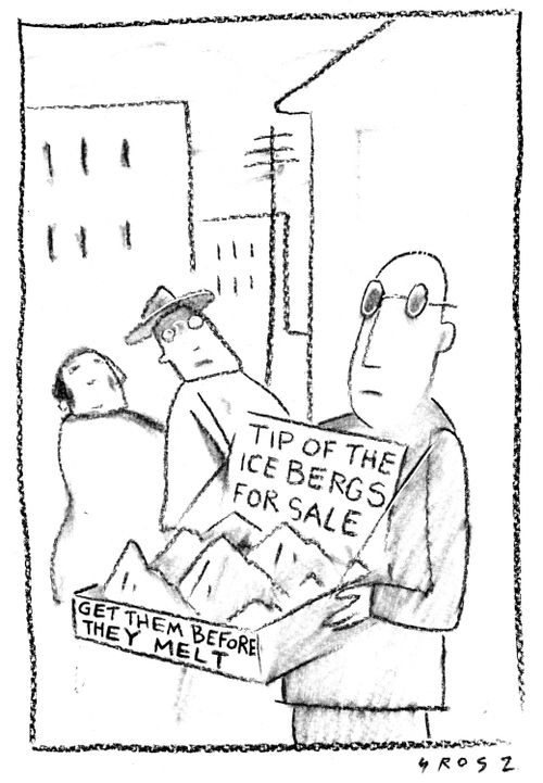 Tip of the icebergs for sale - get them before they melt.
