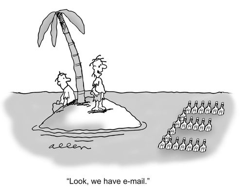'Look, we have e-mail.'