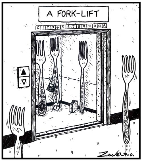 A Fork-lift.