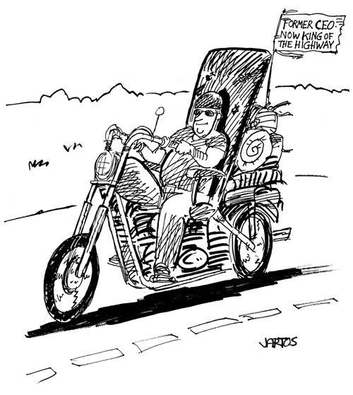 Former CEO - Now King of the Highway.