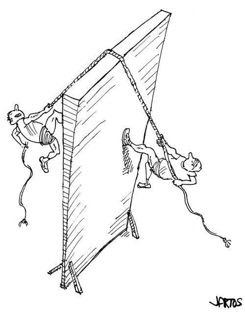 Climbing the Wall.