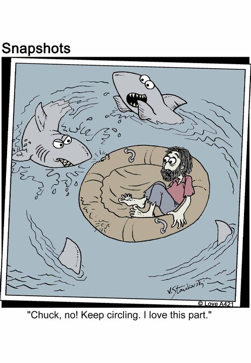 'Chuck, no! Keep circling. I love this part.'