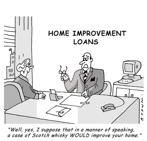 'Well, yes, I suppose that in a manner of speaking, a case of Scotch whisky WOULD improve your home.'