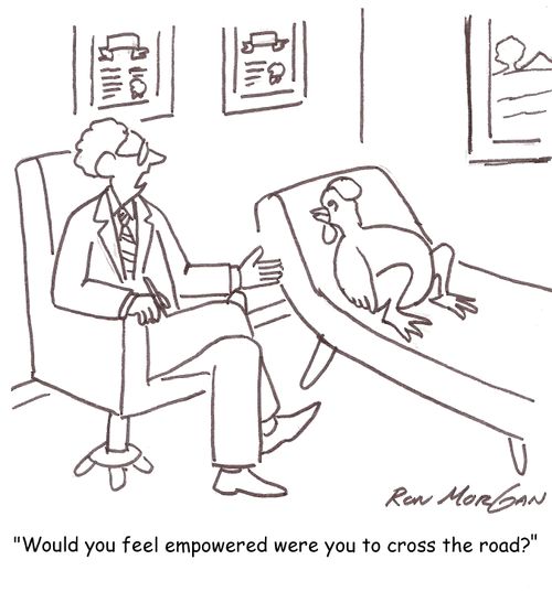 'Would you feel empowered were you to cross the road?'