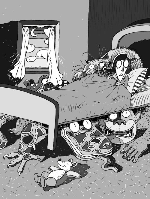 Monsters under a child's bed.