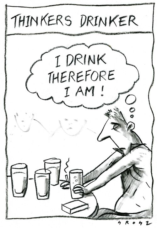 'Thinker's drinker.'