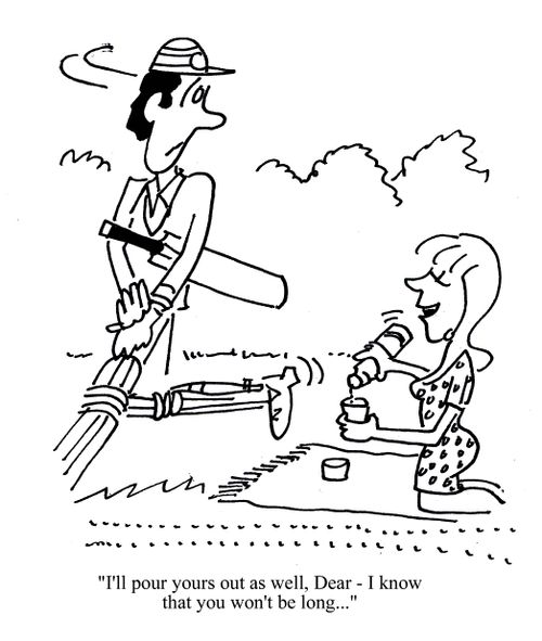 'I'll pour yours out as well Dear - I know that you won't be long.'