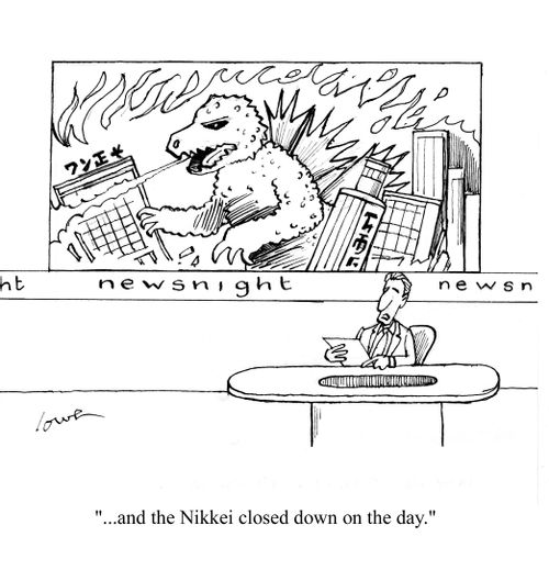 '...and the Nikkei closed down on the day.'