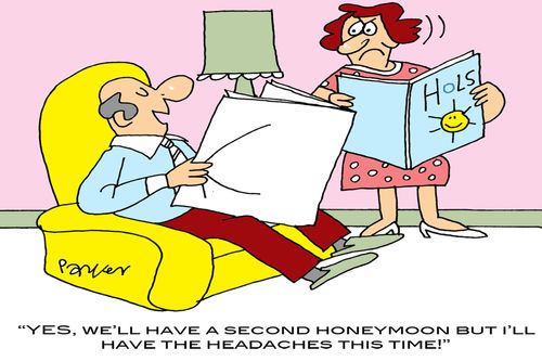 'Yes, we'll have a second honeymoon but I'll have the headaches this time!'