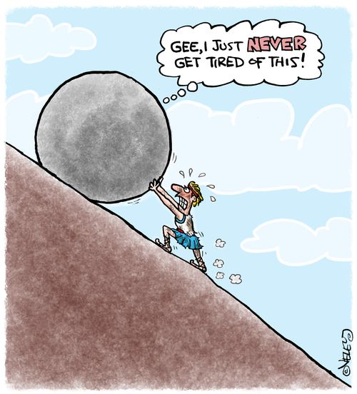 'Gee, I just never get tired of this!'