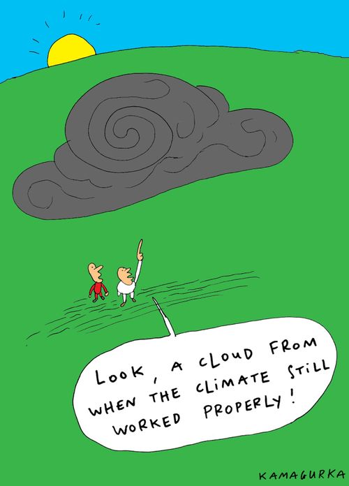 'Look, a cloud from when the climate still worked properly'