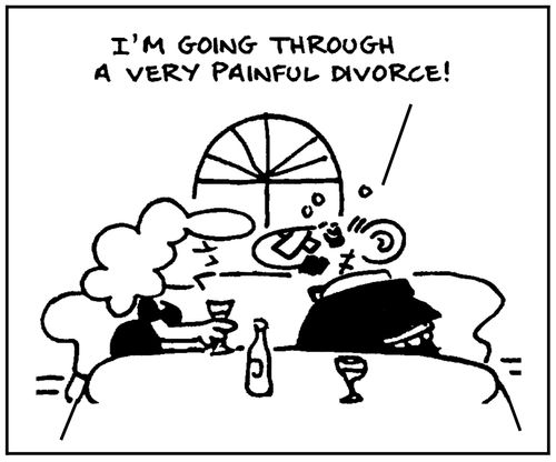 'I'm going through a very painful divorce.'